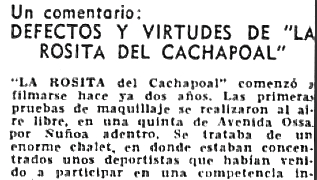 Un comentario: Defectos y virtudes de «La Rosita del Cachapoal»