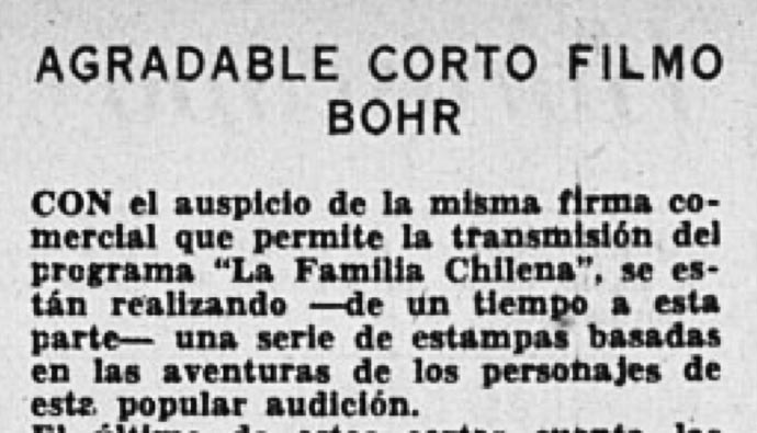 Agradable corto filmó Bohr