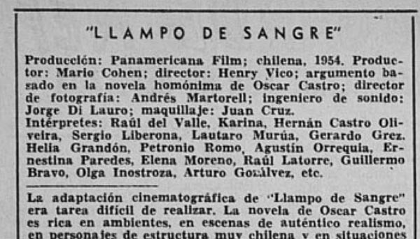 Control de estrenos: «Llampo de Sangre»