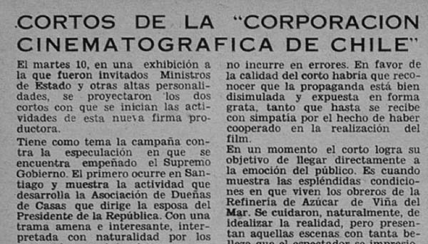 Cortos de la «Corporación Cinematográfica de Chile»