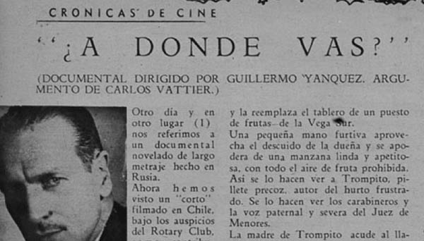 CRONICAS DE CINE: “¿A dónde vas?”